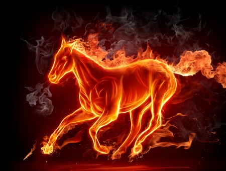 Running Flaming Horse