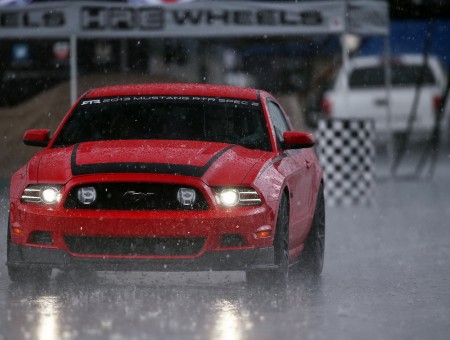 Red Ford Mustang