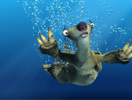 Sid Ice Age Character Under Water