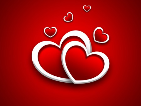 Red Hearts Vector