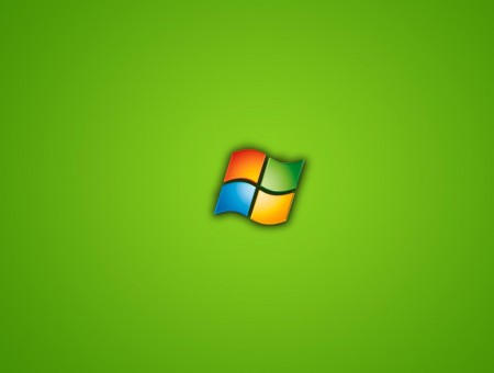 Windows Logo With Green Background