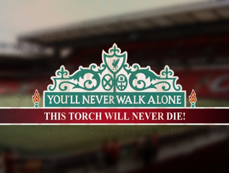 You'll Never Walk Alone This Torch Will Never Die Soccer Field Poster