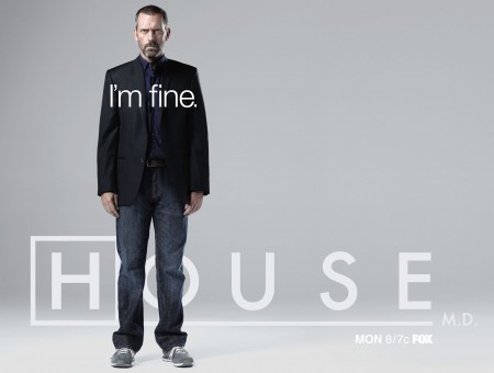 I'm Fine House M.d With Background Of Man Wearing Black Formal Coat