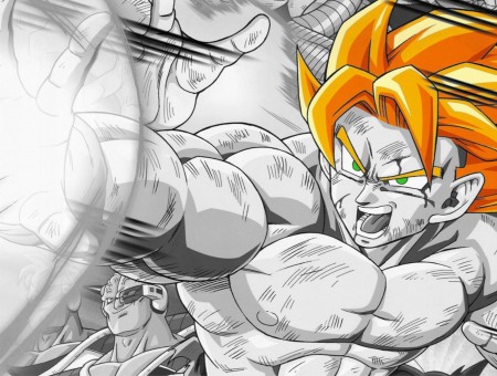 Son Goku With Orange Hair Fan Art