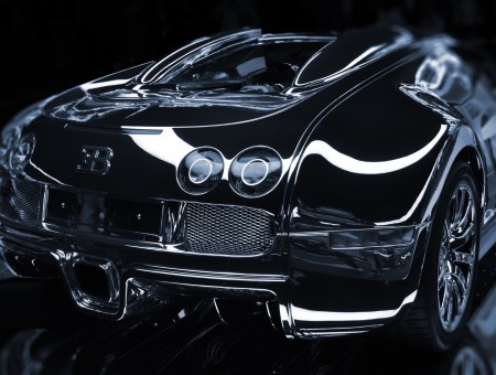 Black Bugatti Car Coupe