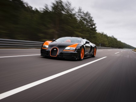 Black And Orange Bugatti Veyron