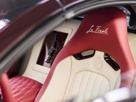 Red And Beige Interior Of Car
