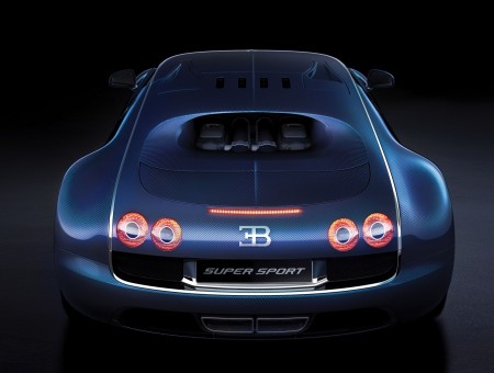 Blue Bugatti Veyron Super Sport