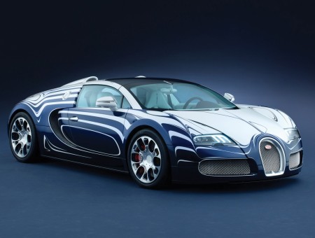 Blue Bugatti Coupe