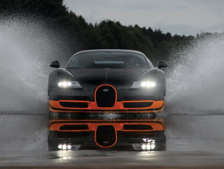 Black And Orange Bugatti Veyron