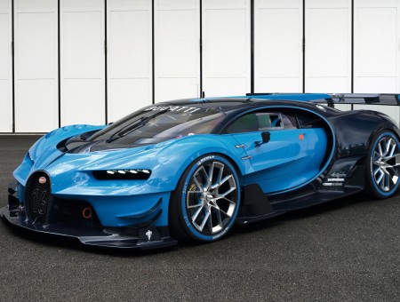 Blue And Black Sports Car