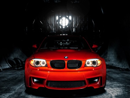 Red BMW Sedan