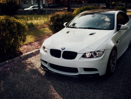 White BMW Coupe
