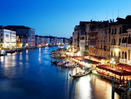 Body Of Water On Venice Italy During Night Time