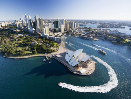 Aerial View Of Sydney Opera House