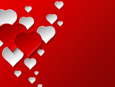 Red And White Hearts Clip Art