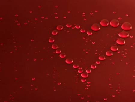 Heart Shape Water Droplets