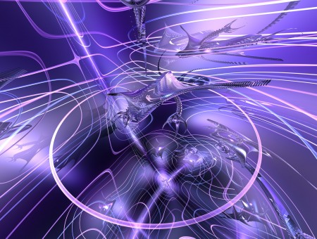 Purple And Blue Illustration