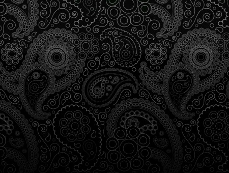 Gray And Black Paisley Textile