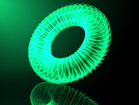 Neon Green Round Illustration