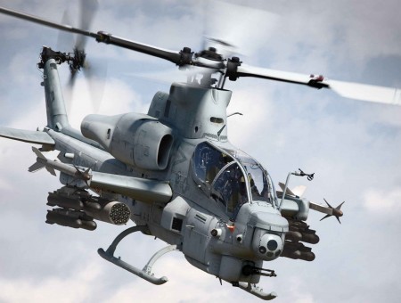 Gray Attack Helicopter