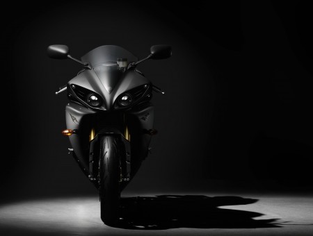 Silhouette Of Black Motorcycle