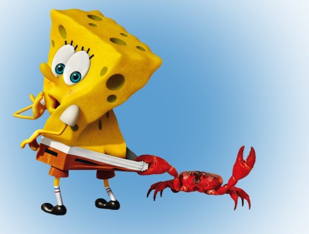 Red Crab And Spongebob Squarepants