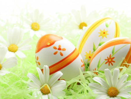 Orange And White Easter Eggs