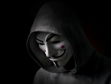 Person In Vendetta Wearing Grey Hoodie