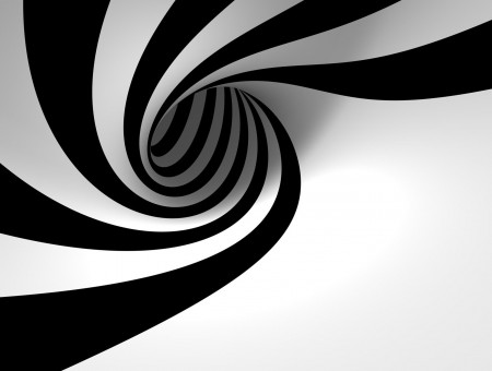White And Black Swirl Illusion Design