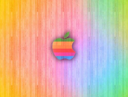 Green Brown Red And Purple Multicolored Apple Logo Color Illustration