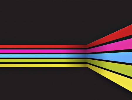 Yellow Blue Pink And Red Stripe Illustration