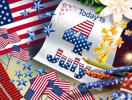 Today Is July 4 Calendar
