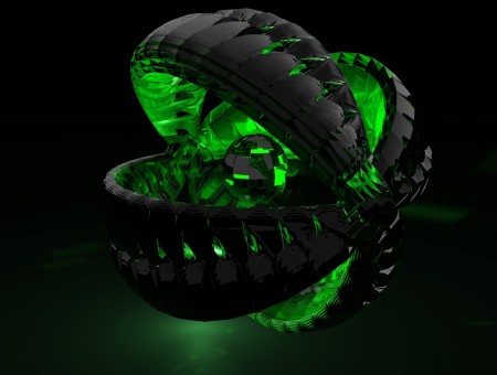 Black and green accessory