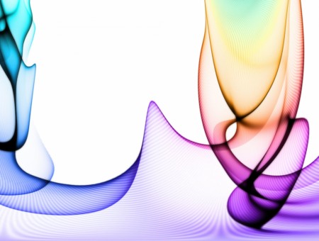 Purple pink and yellow curvy abstract graphics
