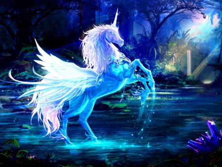 White unicorn artwork