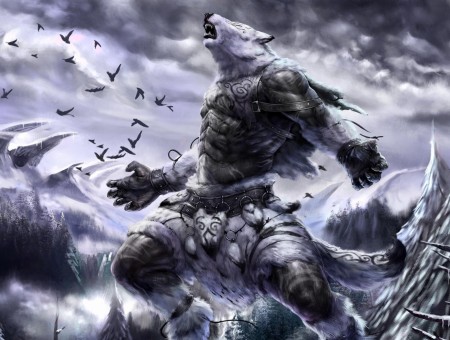 Winter wolf artwork