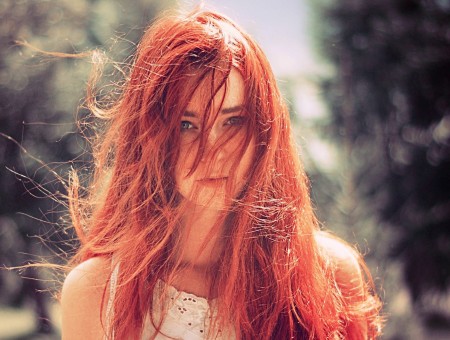 Woman's red hair
