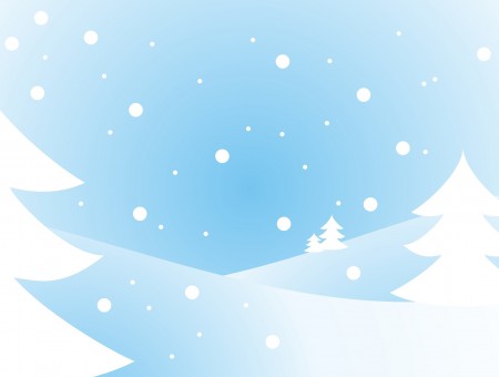 Snow coated area with trees illustration