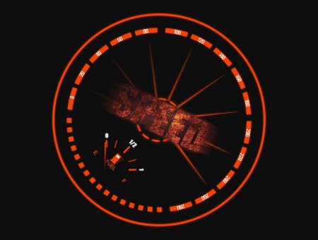Orange speedometer
