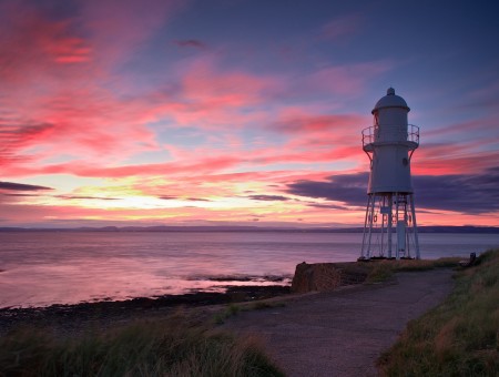 Sunset and lighthouse