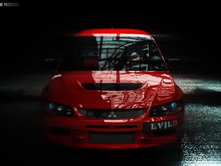 Red Sport Mitsubishi EVO 9