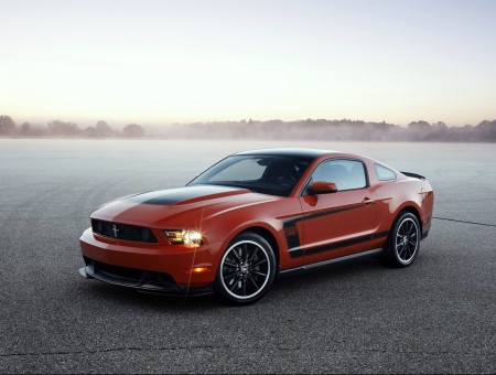 Red sport Ford Mustang