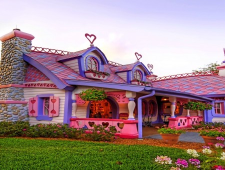 Pink fairy house