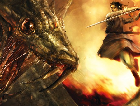 Samurai Girl versus Dragon