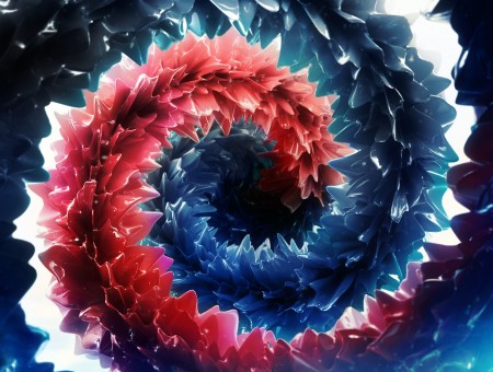 Blue and Red spirals