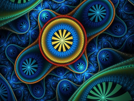 Hypnosis circle blue abstraction