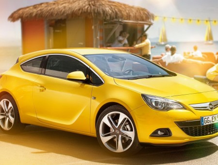Beautiful yellow Opel
