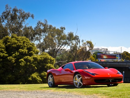 Luxury red Ferrari