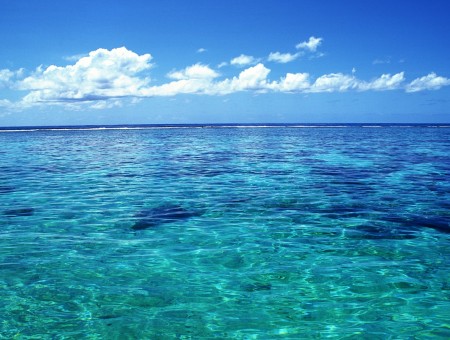 Pure blue water in the sea